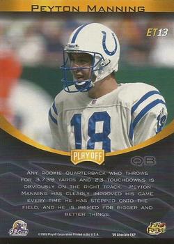 1999 Playoff Absolute EXP - Extreme Team #ET13 Peyton Manning Back