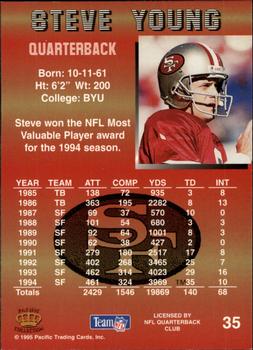 1995 Pacific #35 Steve Young Back