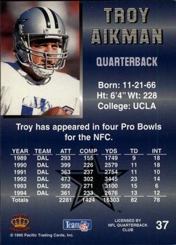 1995 Pacific #37 Troy Aikman Back