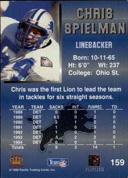 1995 Pacific #159 Chris Spielman Back