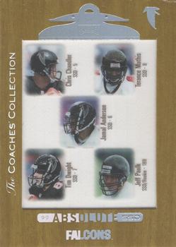 1999 Playoff Absolute SSD - Coaches Collection Silver #131 Chris Chandler / Terance Mathis / Jamal Anderson / Tim Dwight / Jeff Paulk Front