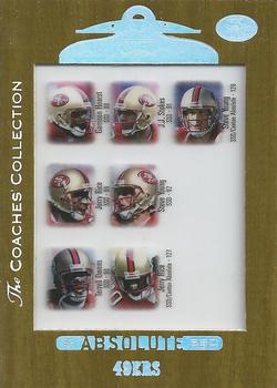 1999 Playoff Absolute SSD - Coaches Collection Silver #155 Steve Young / Jerry Rice / J.J. Stokes / Terrell Owens Front