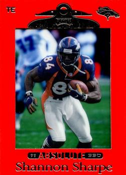 1999 Playoff Absolute SSD - Red #34 Shannon Sharpe Front