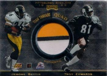 1999 Playoff Absolute SSD - Team Jersey Quad #TQ21 Kordell Stewart / Hines Ward / Jerome Bettis / Troy Edwards Back