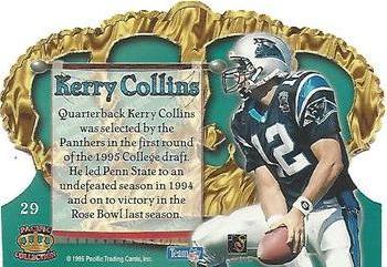 1995 Pacific Crown Royale #29 Kerry Collins Back