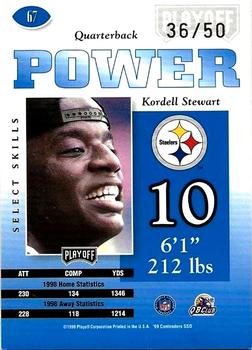 1999 Playoff Contenders SSD - Power Blue #67 Kordell Stewart Back