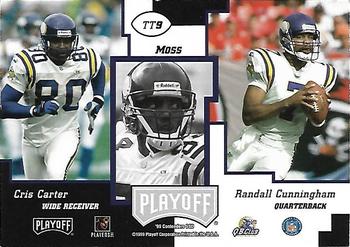 1999 Playoff Contenders SSD - Triple Threat #TT9 Randy Moss / Cris Carter / Randall Cunningham Back