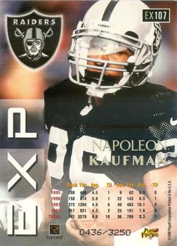 1999 Playoff Prestige EXP - Reflections Silver #EX107 Napoleon Kaufman Back