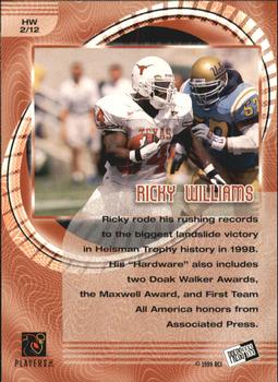 1999 Press Pass - Hardware #HW2 Ricky Williams Back