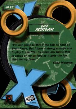 1999 Press Pass - X's and O's #XO25 Cade McNown Back