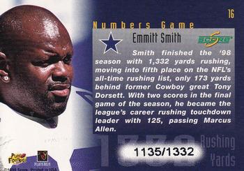1999 Score - Numbers Game #16 Emmitt Smith Back