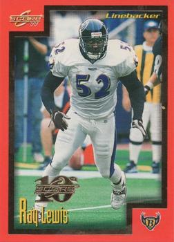 1999 Score - Anniversary Showcase #142 Ray Lewis Front