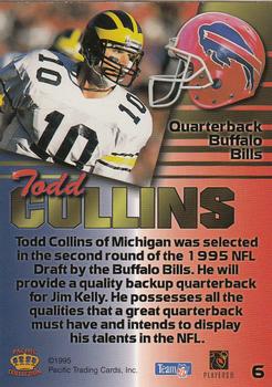 1995 Pacific - Rookies #6 Todd Collins Back