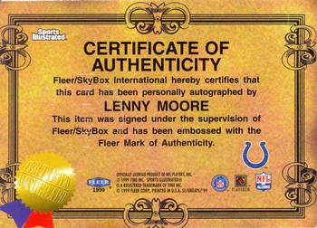 1999 Sports Illustrated - Autographs #NNO Lenny Moore Back