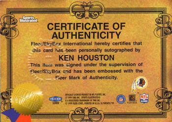 1999 Sports Illustrated - Autographs #NNO Ken Houston Back