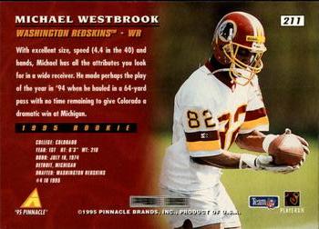 1995 Pinnacle #211 Michael Westbrook Back