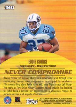 1999 Stadium Club Chrome - Never Compromise #NC23 Eddie George Back