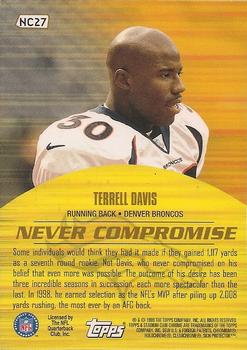 1999 Stadium Club Chrome - Never Compromise #NC27 Terrell Davis Back