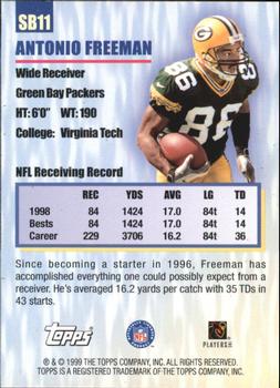 1999 Topps - Season's Best #SB11 Antonio Freeman Back