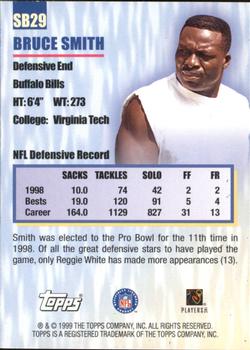 1999 Topps - Season's Best #SB29 Bruce Smith Back