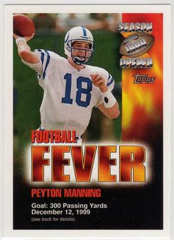 1999 Topps Season Opener - Football Fever #NNO Peyton Manning Front