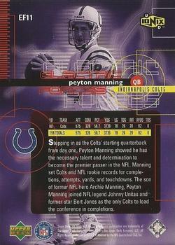 1999 UD Ionix - Electric Forces #EF11 Peyton Manning Back