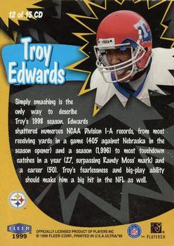 1999 Ultra - Caught in the Draft #12 CD Troy Edwards Back