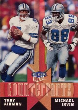 1999 Ultra - Counterparts #1 CP Troy Aikman / Michael Irvin Front