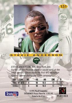1995 Playoff Absolute #151 Stevie Anderson Back