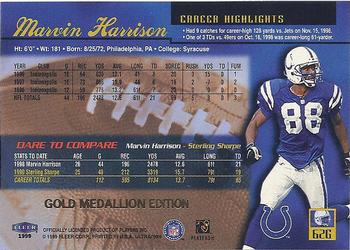 1999 Ultra - Gold Medallion #62G Marvin Harrison Back