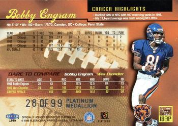 1999 Ultra - Platinum Medallion #183P Bobby Engram Back