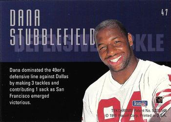 1995 Playoff Contenders #47 Dana Stubblefield Back