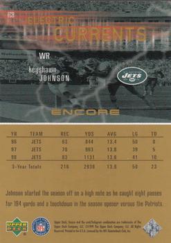 1999 Upper Deck Encore - Electric Currents #EC8 Keyshawn Johnson Back