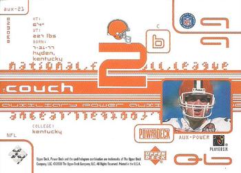 1999 Upper Deck PowerDeck - Auxiliary #AUX-21 Tim Couch Back