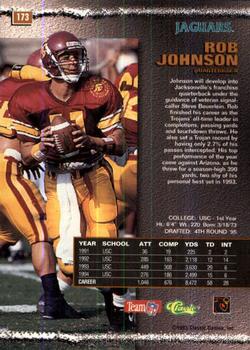 1995 Pro Line #173 Rob Johnson Back