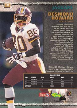 1995 Pro Line #192 Desmond Howard Back