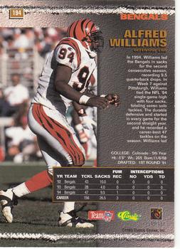 1995 Pro Line #194 Alfred Williams Back
