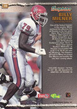 1995 Pro Line #336 Billy Milner Back