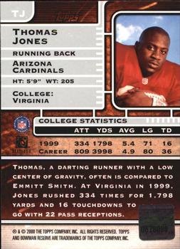2000 Bowman Reserve - Rookie Autographs #TJ Thomas Jones Back