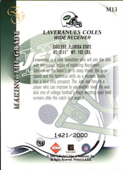 2000 Collector's Edge EG - Making the Grade #M13 Laveranues Coles Back