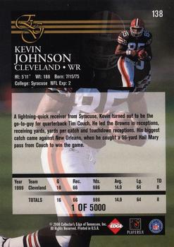 2000 Collector's Edge EG - Uncirculated #138 Kevin Johnson Back