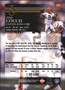 2000 Collector's Edge EG - Uncirculated #149 Tim Couch Back