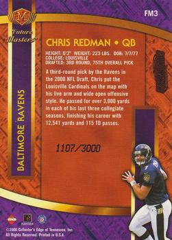 2000 Collector's Edge Masters - Future Masters Silver #FM3 Chris Redman Back