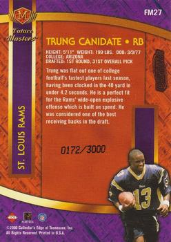 2000 Collector's Edge Masters - Future Masters Silver #FM27 Trung Canidate Back