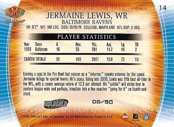 2000 Collector's Edge Masters - HoloGold #14 Jermaine Lewis Back