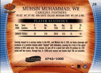 2000 Collector's Edge Masters - HoloSilver #28 Muhsin Muhammad Back