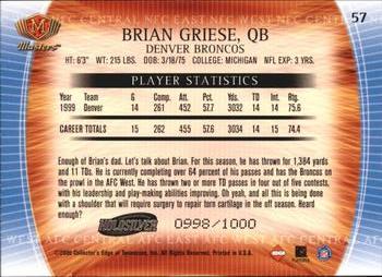 2000 Collector's Edge Masters - HoloSilver #57 Brian Griese Back