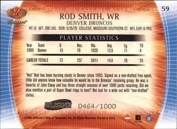 2000 Collector's Edge Masters - HoloSilver #59 Rod Smith Back
