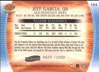 2000 Collector's Edge Masters - HoloSilver #164 Jeff Garcia Back