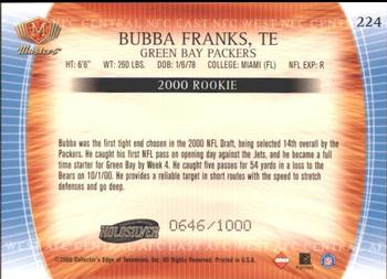2000 Collector's Edge Masters - HoloSilver #224 Bubba Franks Back